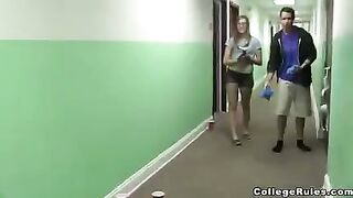 A group of young people get together in a room and get wild