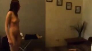 The beautiful Russian girl knows what she likes in the kitchen