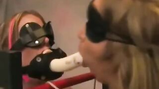 Two girls have a good time in a rough, entertaining way