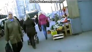 A blonde is meeting a guy she ordered and he fucked her