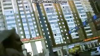 A blonde is meeting a guy she ordered and he fucked her