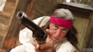 A cowboy punished a girl but licked her clit with passion