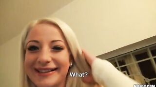 A blonde with natural tits enjoys private sex in HD