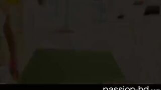 A young sports girl in headphones was about to be fucked