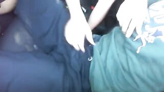 The girl started to suck cock in the car, it was a hot day