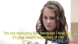 The drunken bride was seduced by a witness for sex