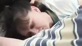 Sexual woman has sex with her family members in an orgy