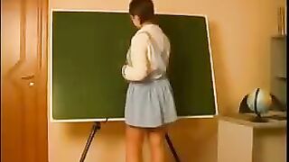 An old teacher fucks a student in a steamy, forbidden encounter