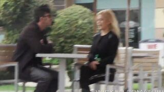 The blonde was caught and fucked right in the car, just like in a thrilling scene