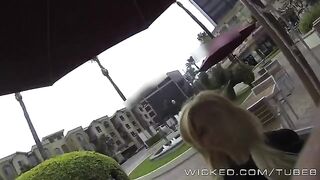 The blonde was caught and fucked right in the car, just like in a thrilling scene