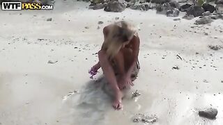 Beach sex of a Russian couple is always filled with passion
