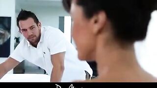 Girl gets her tits oiled and fucked by a horny guy