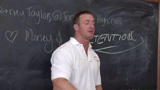 A student got fucked by a teacher right on the table