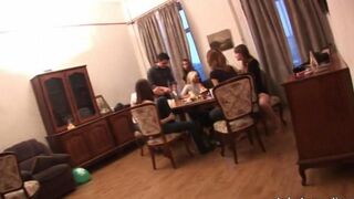 Hot Russian students arranged an orgy at the party, inspired by swingers