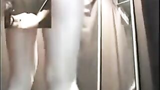 Camera in underwear shop locker room, shocking encounter caught on tape!