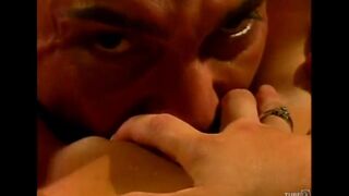 A girl is fucking with her beloved on the couch passionately