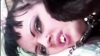 The rude man penetrated her in the fur coat