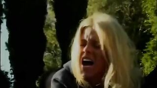 A hot blonde with big natural tits seduced her stepbrother