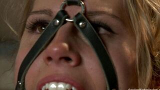 The girl is tied up and becomes a plaything for her dominant partner