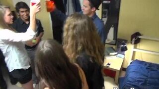Instead of paying debt, the girls offered a wild party to the collector