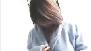 A chubby Korean virgin with huge tits gets fucked hard
