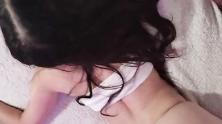 Guy pushed cock in the ass of a cute girl and came