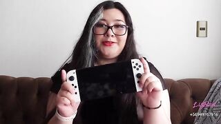 Unboxing of the new Switch OLED with Lizren, featuring a deepthroat performance in 4K