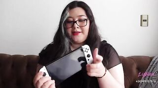 Unboxing of the new Switch OLED with Lizren, featuring a deepthroat performance in 4K