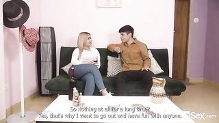 Hot Latina Blanca from Venezuela gets her boobs full of cum