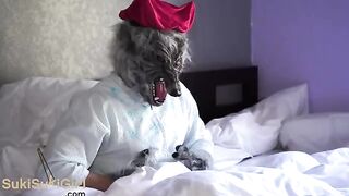 Redhead girl fucked by the wolf in a passionate encounter