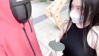 Squid game adult version with a hot Chinese girl getting fucked hard