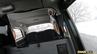 Cheeky Asian passenger pisses in the road, courtesy of FakeTaxi