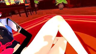 Genshin Impact Ayaka x Keqing lesbian hentai 3D uncensored, featuring the intense passion that Keqing often brings to her encounters