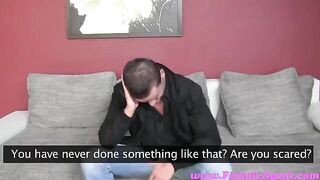 The chick demanded that the guy lick her pussy during the casting couch scene