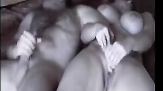 A fat woman fucks without knowing she’s being filmed