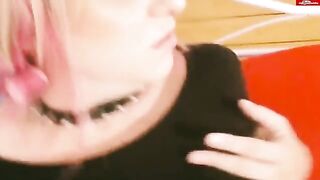 A pregnant blonde pankert fucks at home with her boyfriend