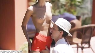 Skinny teen Gina Jerson takes a huge cock in her pussy