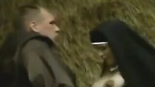 A pregnant nun gets fucked by a taxi driver on the phone