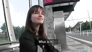 Brunette porn star gets picked up for some fun