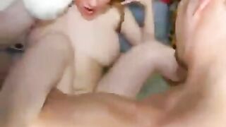 A young Russian slut with big boobs is fucking