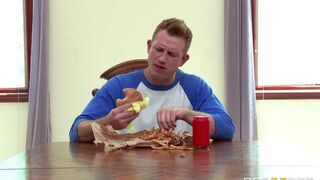 Horny wife plays with herself as husband watches, inspired by a spicy twist