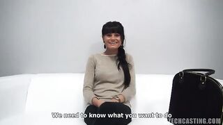 Czech casting with condoms and young actress