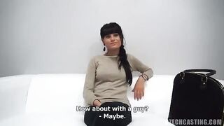 Czech casting with condoms and young actress