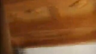 A hot chick is peeping under her skirt while masturbating on cam