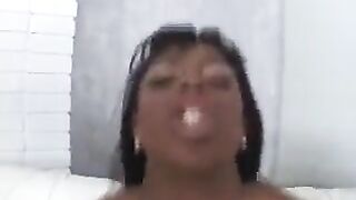 The black woman made a stunning blowjob for her white friend