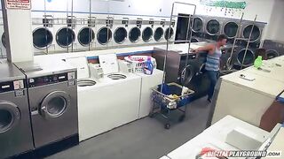 A man managed to seduce the stunning Dillion Harper in the laundry room