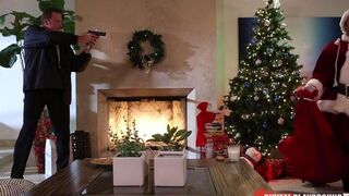 A girl was fucked by a man in the Santa Claus suit