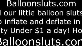 The girl is rubbing her tits on the bed and she's getting very excited