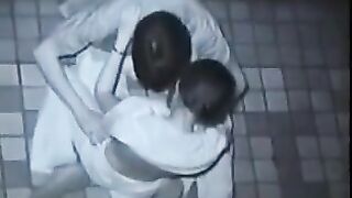 The man lowered his pants and had anal sex with girlfriend