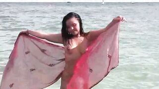 Bathing in the nude in the sea can be risky